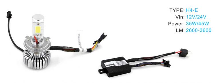 LED汽車前大燈 -> H4-E