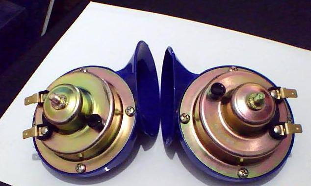 供應汽車摩托車雙音藍色小蝸牛電喇叭DL32 60B