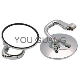 YG-018 彎桿中圓太子 摩托車后視鏡