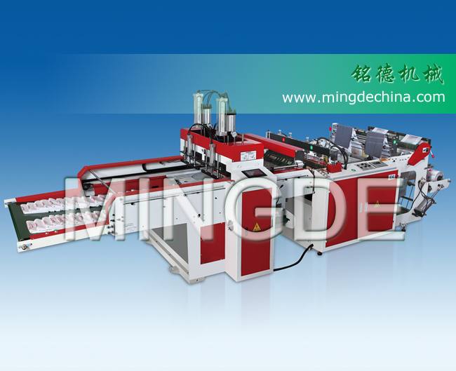 全自動(dòng)高速背心袋制袋機(jī)兩線C型