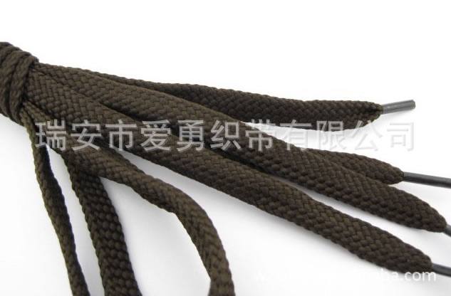 深棕色 寬扁 形鞋帶