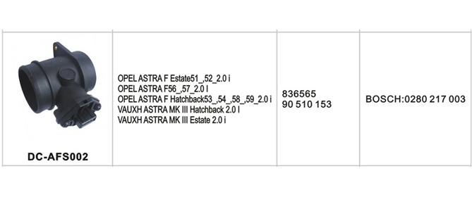 DC-AFS002汽車空氣流量計