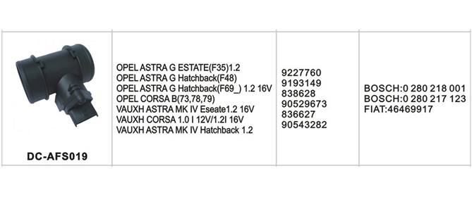 DC-AFS019汽車空氣流量計