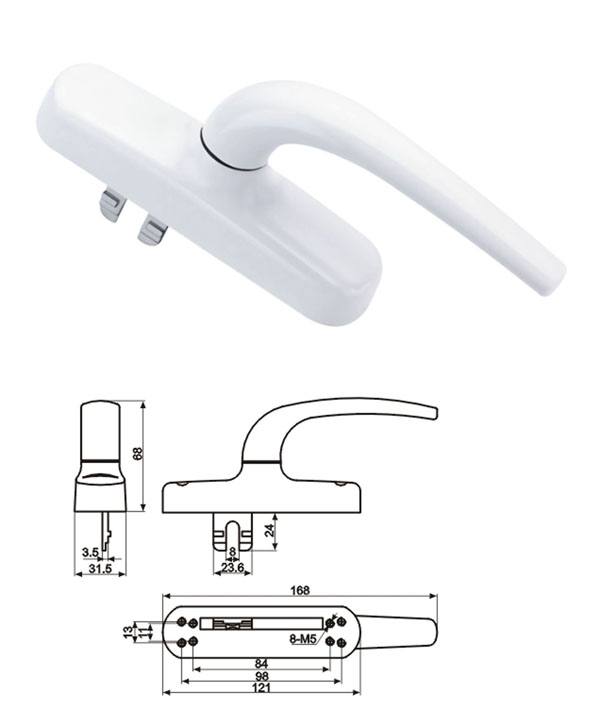 圓柄大把執手（內開）