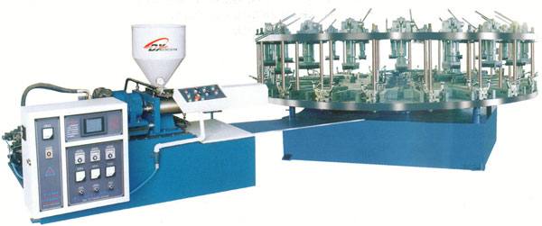 DX-998/12-24旋轉式半自動單色預塑發泡鞋類射出成型機