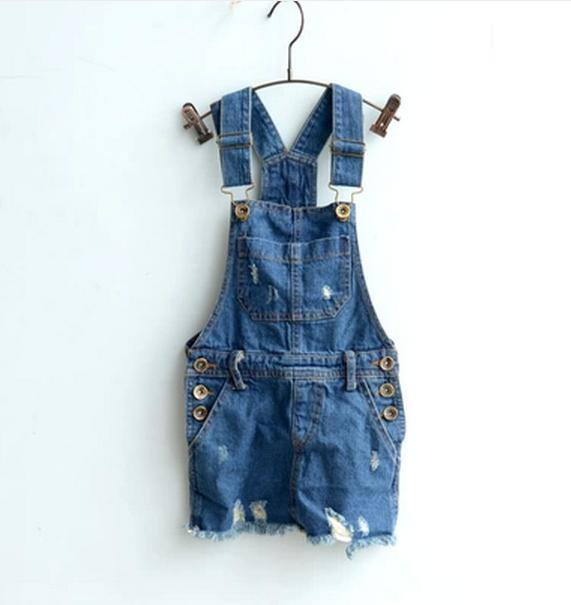 童裝 2014春夏裝 新款 歐洲站潮女童工裝牛仔背帶裙破洞兒童裙子