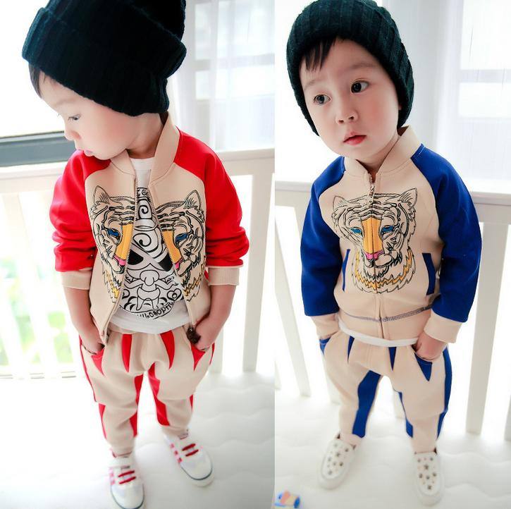 2014新款休閑兒童套裝 帥氣秋裝寶寶外套 純棉時尚童裝一件代發