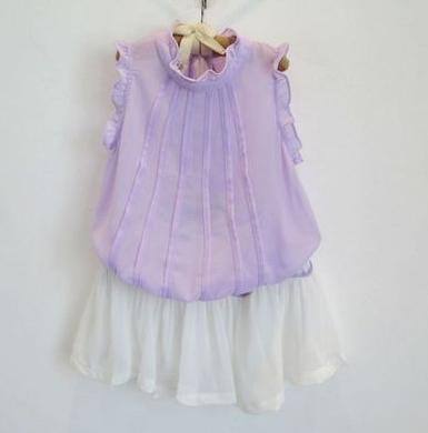 多可愛2014韓版童裝女童甜美雪紡無袖衫短裙夏季新款套裝