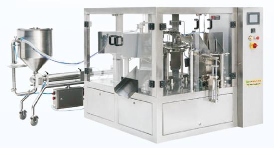 液體，醬體給袋式包裝機(jī)生產(chǎn)線LC8-200D