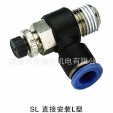 供應氣動快插式接頭 SL 直接安裝L型