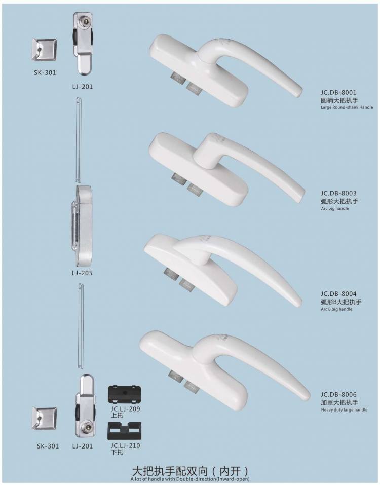 大把執手配雙向（內開）