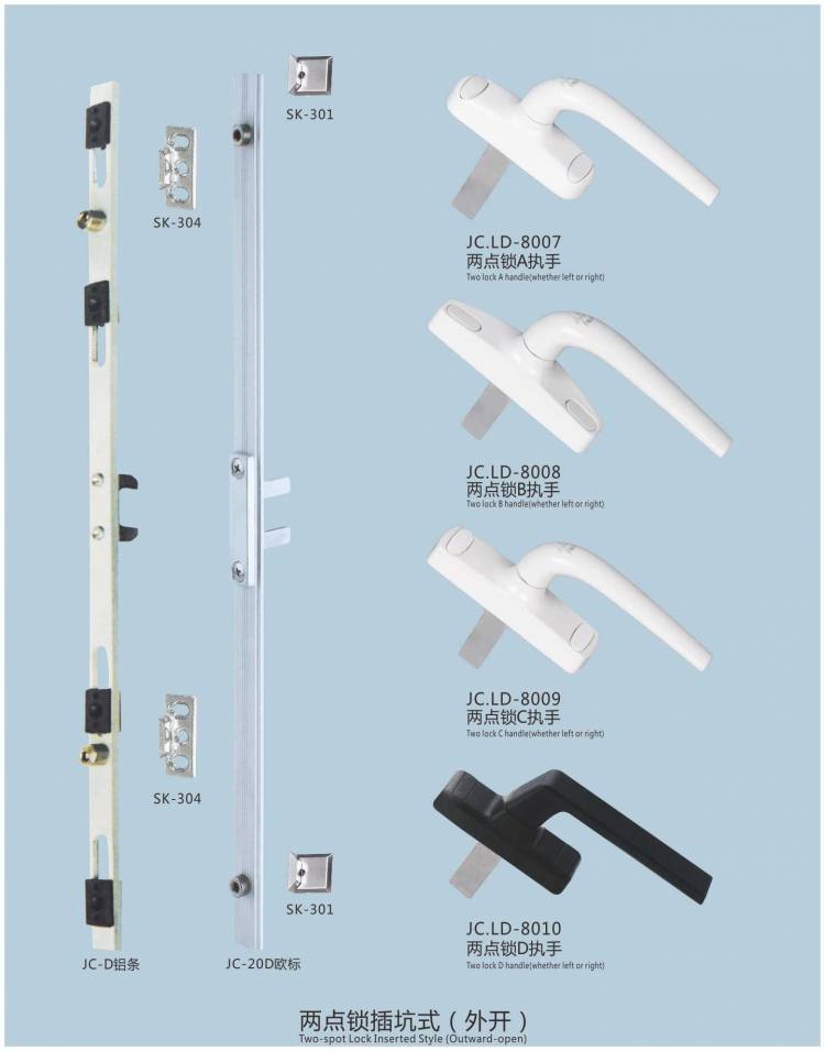 兩點(diǎn)鎖插坑式（外開）