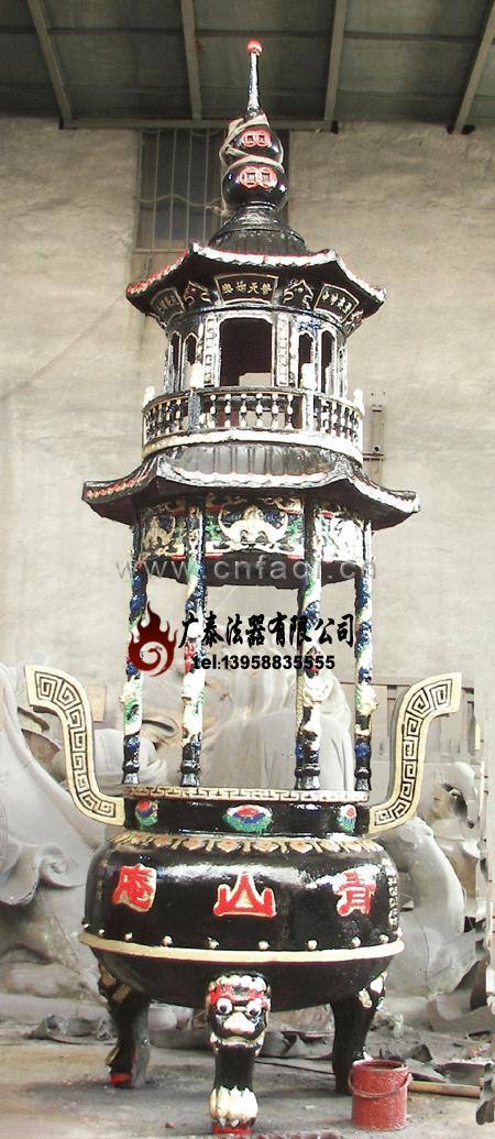 六龍柱二層香爐