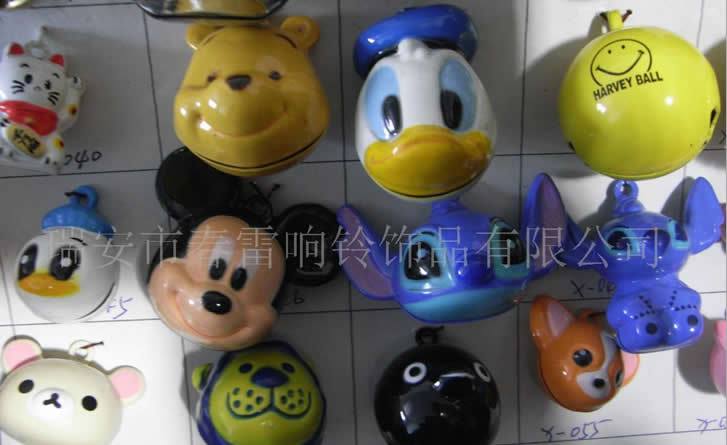 春雷卡通鈴鐺、造型鈴鐺、動物鈴鐺--出口日本