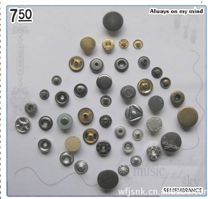 供應金屬四合扣，彈簧扣，大白扣，201,203,831,633,655,832扣子