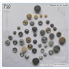 供應金屬四合扣，彈簧扣，大白扣，201,203,831,633,655,832扣子
