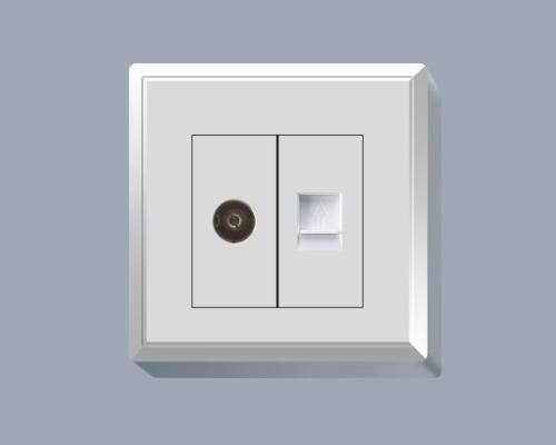 一位電視、電話插座