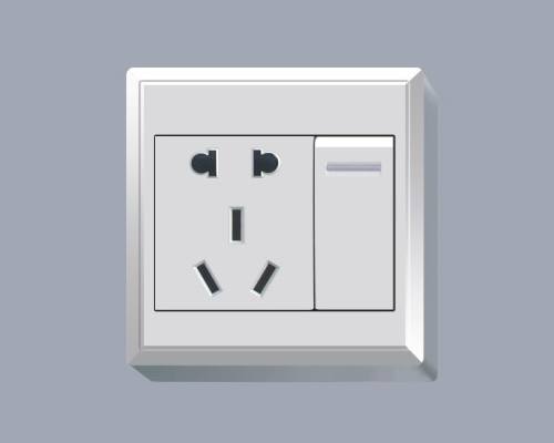 一位開關(guān)帶二、三極插座