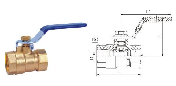 鋼柄黃銅球閥（KR）