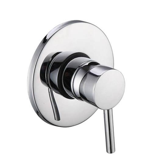 廠家批發酒店家用工程暗裝入墻全銅小圓盤三通淋浴開關混水閥