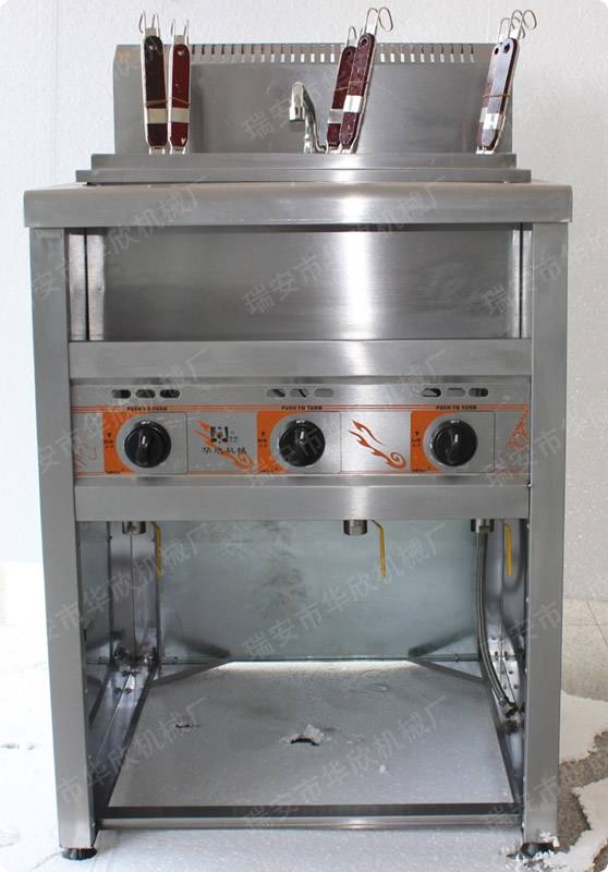 立式六頭燃氣煮面爐，六頭臺式煮面爐廠家