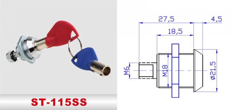 ST-115SS 險箱鎖、防盜鎖、通道鎖