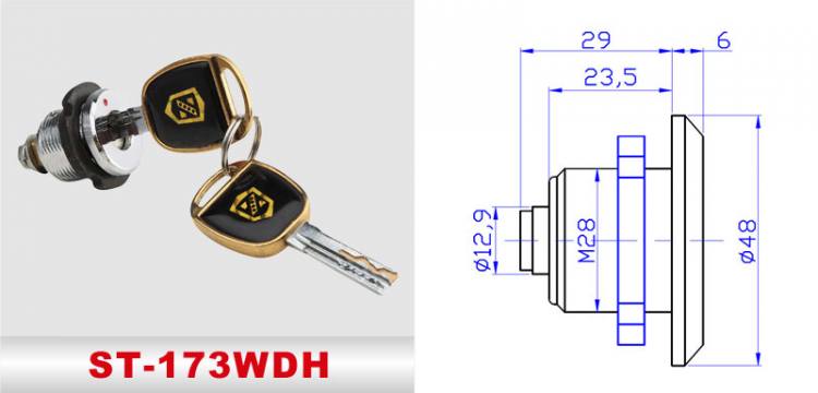 ST-173WDH 險(xiǎn)箱鎖、防盜鎖、通道鎖