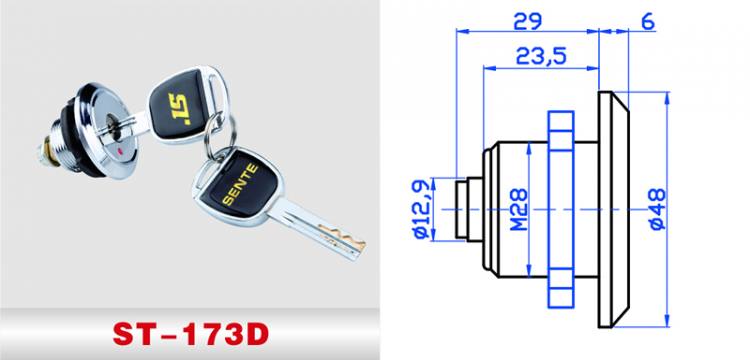 ST-173D 險箱鎖、防盜鎖、通道鎖