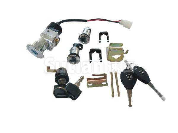 ST613捷威四鎖 電動車鎖具 電動車套鎖