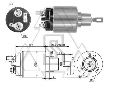 起動機電磁開關9-330-081-056 ZF 2-773