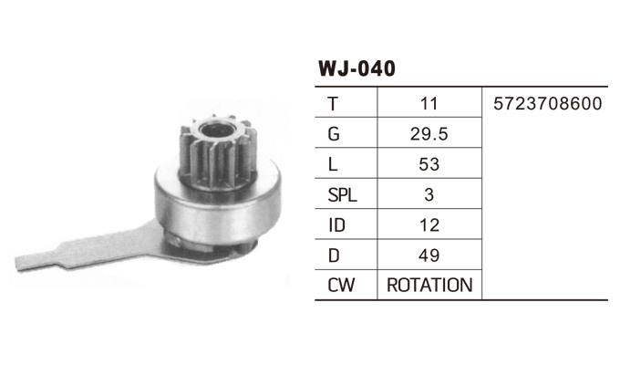 WJ-040拉達馬達齒輪