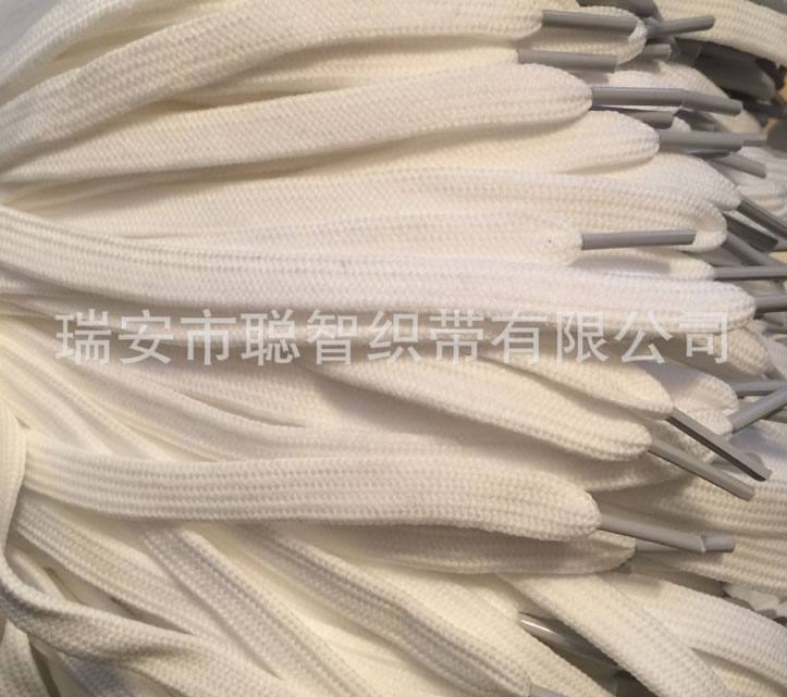 乳白色扁鞋帶、白色鞋帶、滌綸帶、服裝帶、1公分寬鞋帶