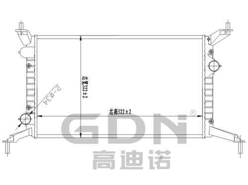 GDN.6.FT.048M-23 菲亞特鋁質(zhì)散熱器