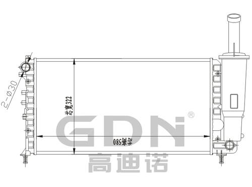 GDN.6.FT.047M-23 菲亞特 鋁質散熱器