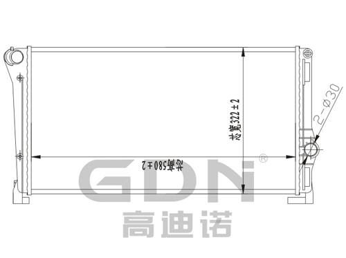 GDN.6.FT.044M-32 菲亞特鋁質散熱器