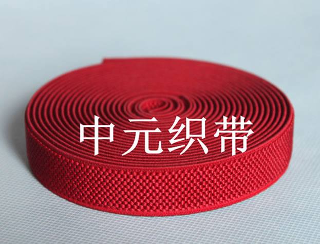 1-10公分深紅色芝麻珠紋玉米松緊帶---服裝服飾輔料鞋料