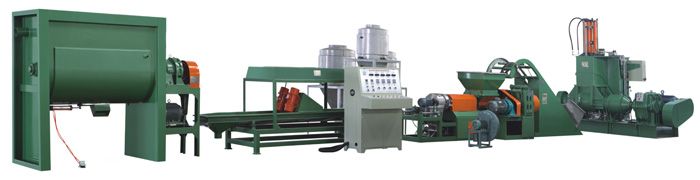 塑膠、e.v.a、t.p.r、p.v.c、彈性體高速造粒整套設(shè)備