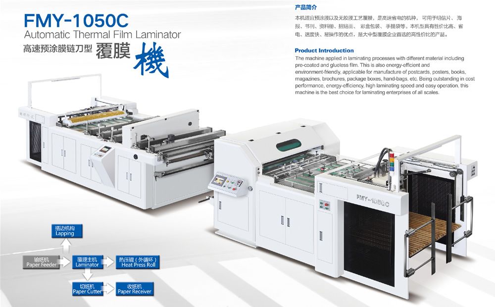 FMY-1050C 高速預涂膜鏈刀型覆膜機