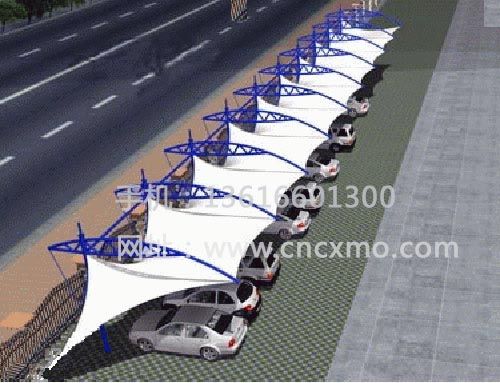 車棚、膜結構停車棚034