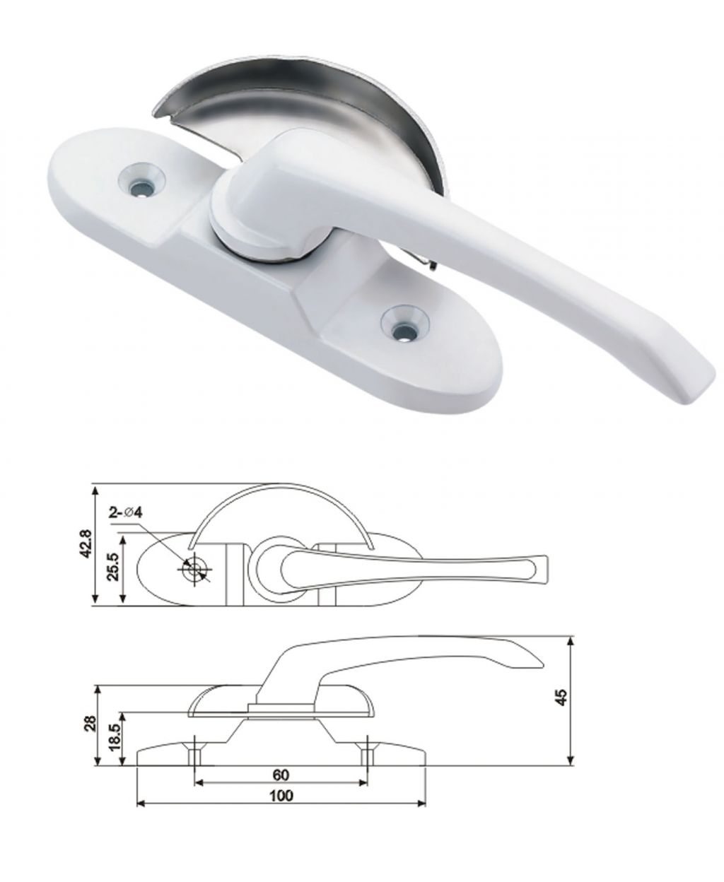 可調(diào)豪華月牙鎖長柄（大半圓）