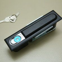 MS818黑色機械門鎖 機械箱配電柜門鎖 電器開關柜門鎖