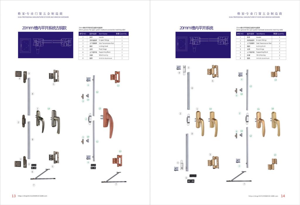 內(nèi)平開 門窗配件