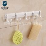 可活動衣鉤 浴室衣鉤 5鉤太空鋁制掛鉤 浴室掛鉤