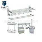 太空鋁衛(wèi)浴掛件6件套 浴巾桿馬桶刷架浴室置物架