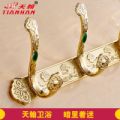 歐式調(diào)花金色排鉤掛衣鉤衣帽鉤壁掛衣勾浴室壁掛五金掛件