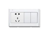 M-A-018 二位單/雙控帶二、三極插座