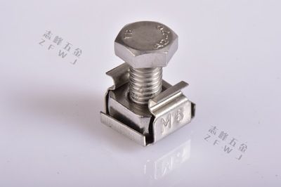 不銹鋼浮動卡式螺母配柜籠式304 M6-4896A