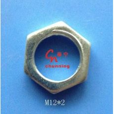 GB808螺母，M16*2六角沖壓燈飾螺母，粗牙特扁螺母