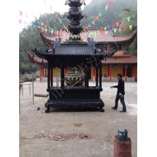 鑄銅古董長(zhǎng)方香爐3