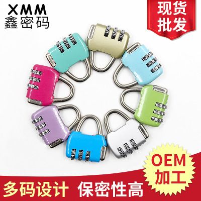 鋅合金壓鑄箱包密碼鎖 健身房彩色掛鎖 防盜文具鎖